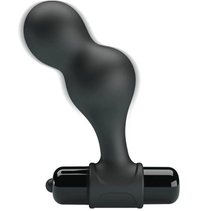 MR PLAY - BLACK SILICONE VIBRATOR ANAL PLUG - Kink&Play