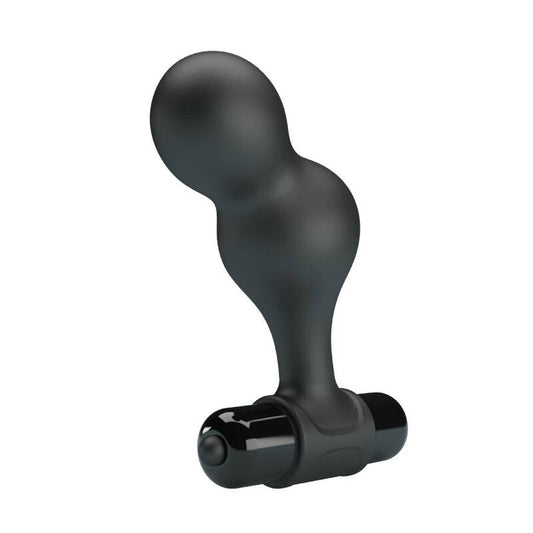 MR PLAY - BLACK SILICONE VIBRATOR ANAL PLUG - Kink&Play