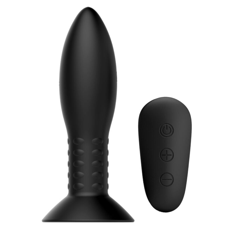 MR PLAY - PLUG WITH BLACK ROTATING BALLS REMOTE CONTROL - Kink&Play