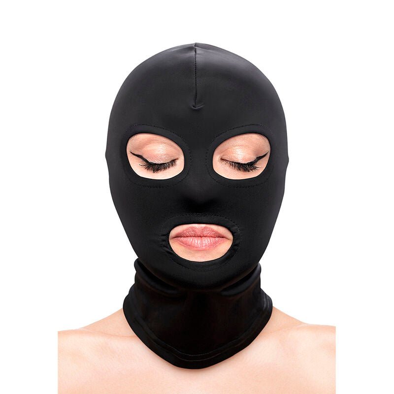 NS NOVELTIES - FETISH & FASHION EYES AND MOUTH HOOD NYLON BLACK - Kink&Play