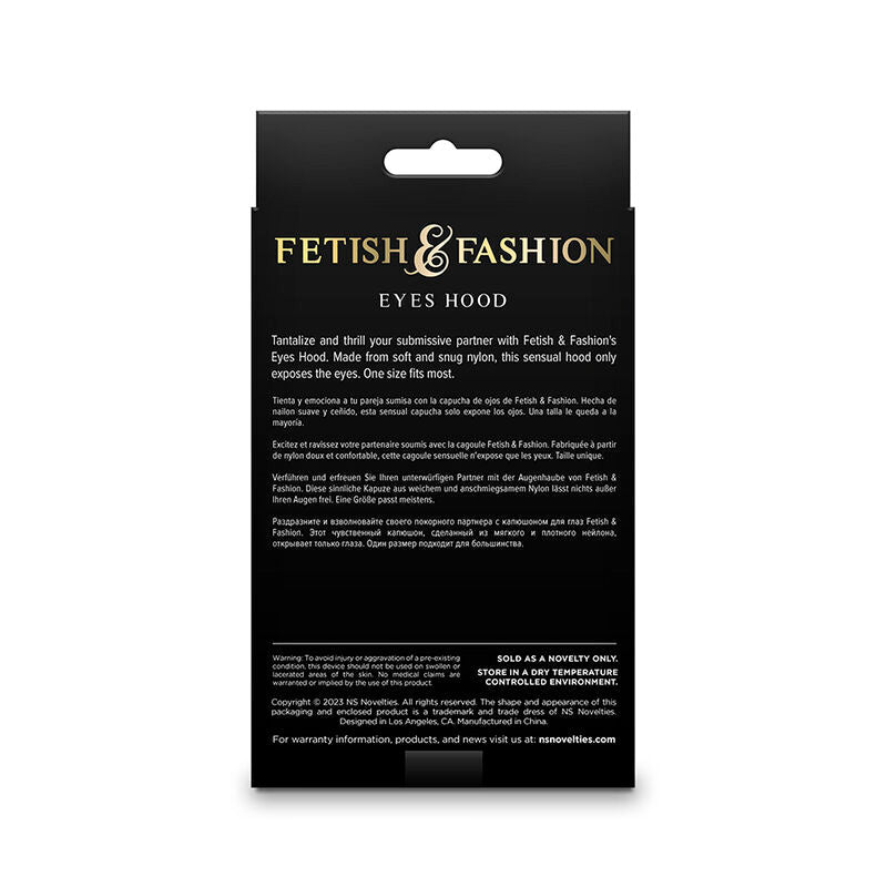 NS NOVELTIES - FETISH & FASHION EYES HOOD NYLON BLACK - Kink&Play