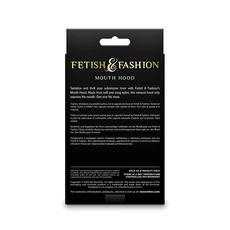 NS NOVELTIES - FETISH & FASHION MOUTH HOOD NYLON WHITE - Kink&Play