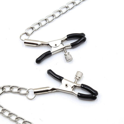 OHMAMA FETISH BLACK BALL GAG WITH NIPPLE CLAMPS - Kink&Play