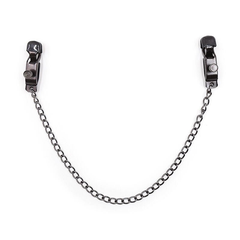 OHMAMA FETISH - METAL CLAMPS WITH BLACK CHAIN - Kink&Play