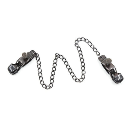 OHMAMA FETISH - METAL CLAMPS WITH BLACK CHAIN - Kink&Play