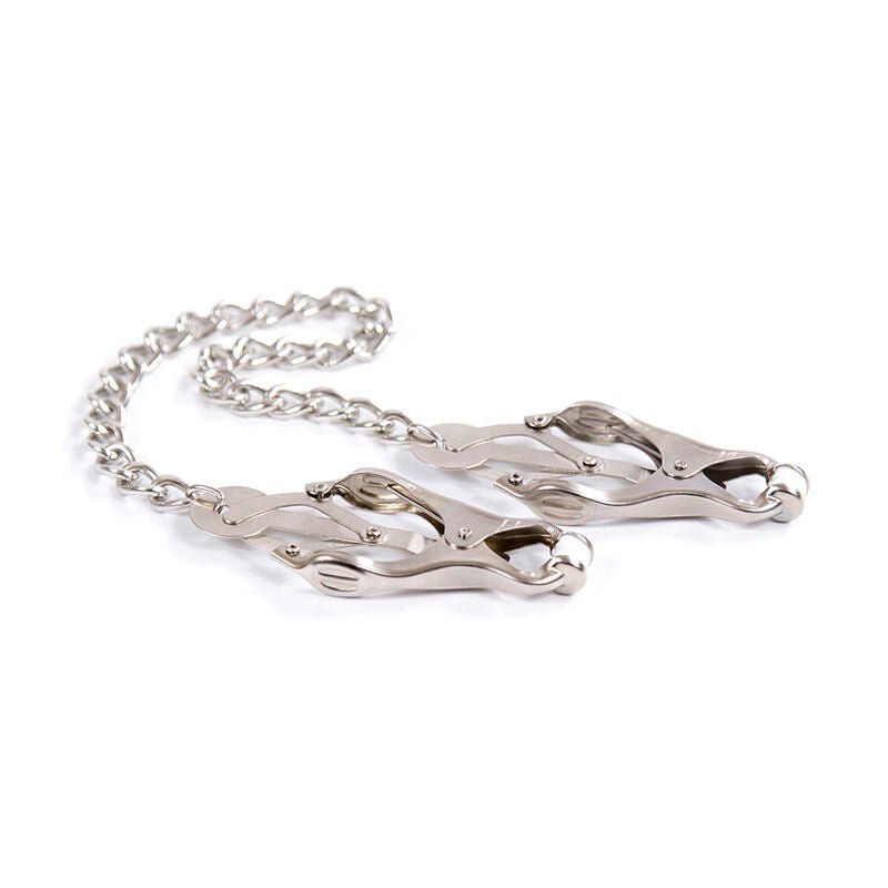 OHMAMA FETISH - METAL CLAMPS WITH CHAIN - Kink&Play
