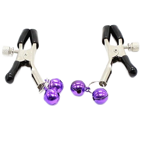 OHMAMA FETISH - NIPPLE Clamps WITH LILAC BELL - Kink&Play