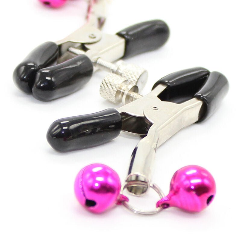 OHMAMA FETISH - NIPPLE CLAMPS WITH PINK BELL - Kink&Play