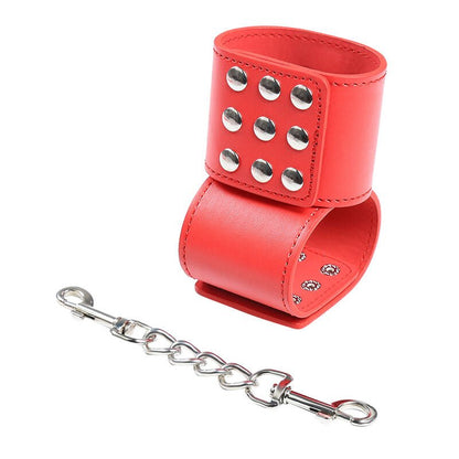 OHMAMA FETISH - RED HANDCUFFS WITH SNAP CLOSURE - Kink&Play