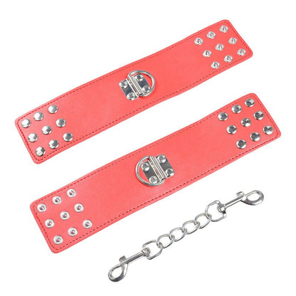 OHMAMA FETISH - RED HANDCUFFS WITH SNAP CLOSURE - Kink&Play