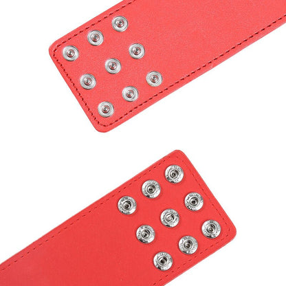 OHMAMA FETISH - RED HANDCUFFS WITH SNAP CLOSURE - Kink&Play