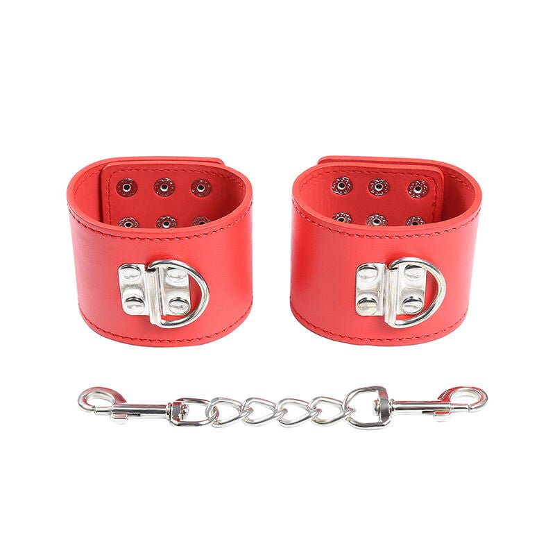 OHMAMA FETISH - RED HANDCUFFS WITH SNAP CLOSURE - Kink&Play