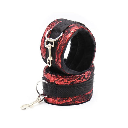 OHMAMA FETISH - VELVET HANDCUFFS WITH NYLON TAPE - Kink&Play