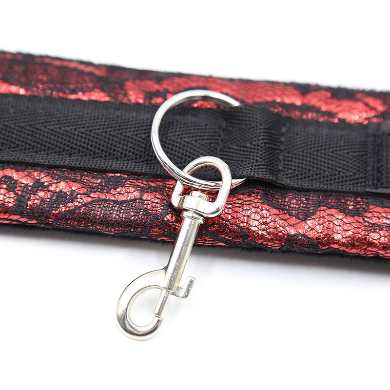 OHMAMA FETISH - VELVET HANDCUFFS WITH NYLON TAPE - Kink&Play