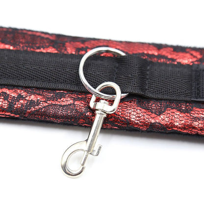 OHMAMA FETISH - VELVET HANDCUFFS WITH NYLON TAPE - Kink&Play