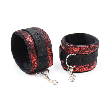 OHMAMA FETISH - VELVET HANDCUFFS WITH NYLON TAPE - Kink&Play