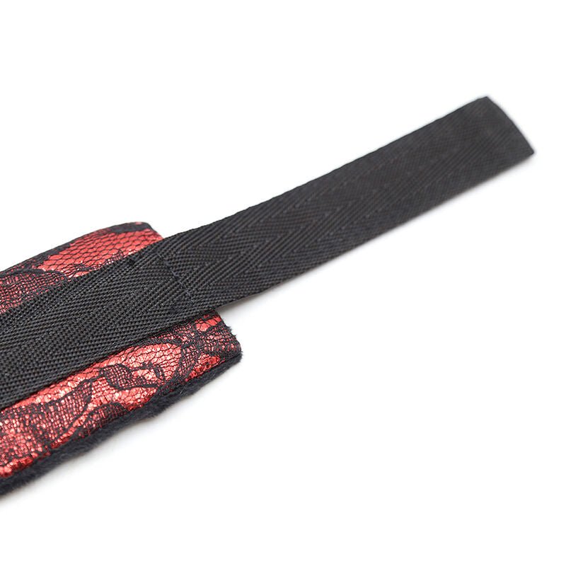 OHMAMA FETISH - VELVET HANDCUFFS WITH NYLON TAPE - Kink&Play