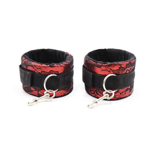 OHMAMA FETISH - VELVET HANDCUFFS WITH NYLON TAPE - Kink&Play
