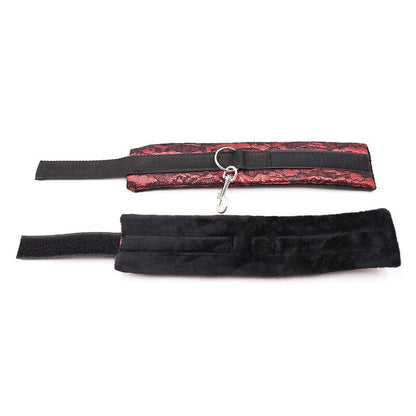 OHMAMA FETISH - VELVET HANDCUFFS WITH NYLON TAPE - Kink&Play