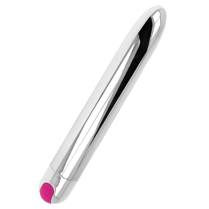 OHMAMA - RECHARGEABLE SILVER VIBRATOR 10 MODES 18.5 CM - Kink&Play