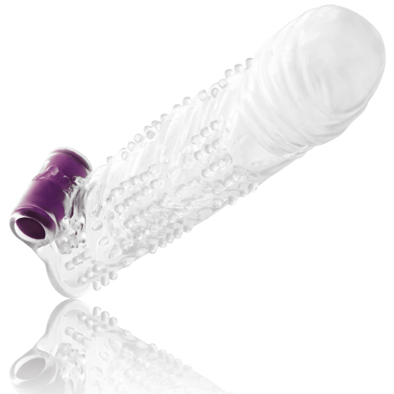 OHMAMA - TEXTURED PENIS SHEATH WITH VIBRATING BULLET - Kink&Play