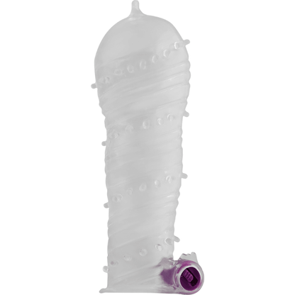 OHMAMA - TEXTURED PENIS SHEATH WITH WIDE TIP VIBRATING BULLET - Kink&Play