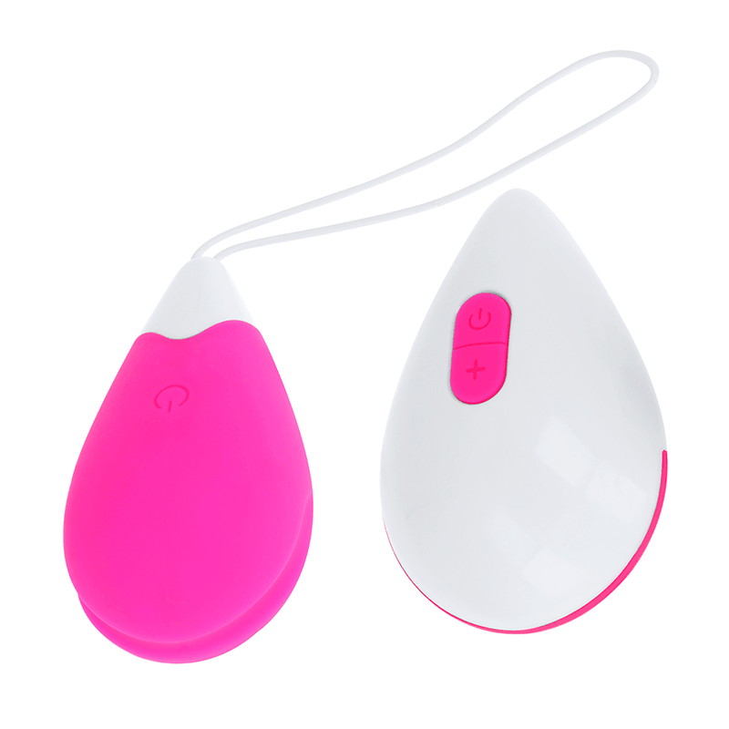 OHMAMA - TEXTURED VIBRATING EGG 10 MODES PINK AND WHITE - Kink&Play