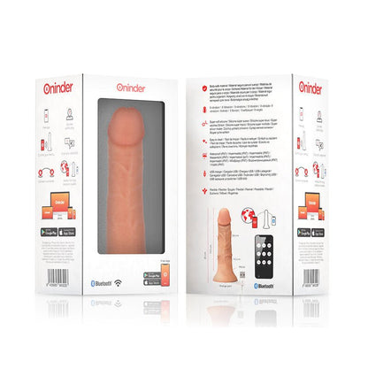 ONINDER - MEDIUM BOGOTÁ VIBRATOR DILDO 9 SPEEDS NATURAL 20 CM - O - 4.2 CM - FREE APP - Kink&Play