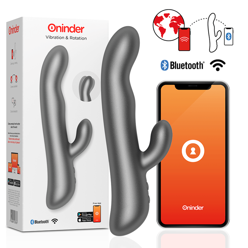 ONINDER - OSLO VIBRATION & ROTATION PINK - FREE APP - Kink&Play