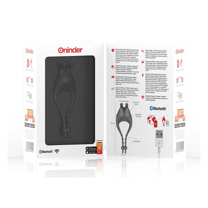 ONINDER - PAMPA RECHARGEABLE ADJUSTABLE VIBRATOR RING WITH CLITORIS STIMULATOR 10 SPEED - FREE APP - Kink&Play
