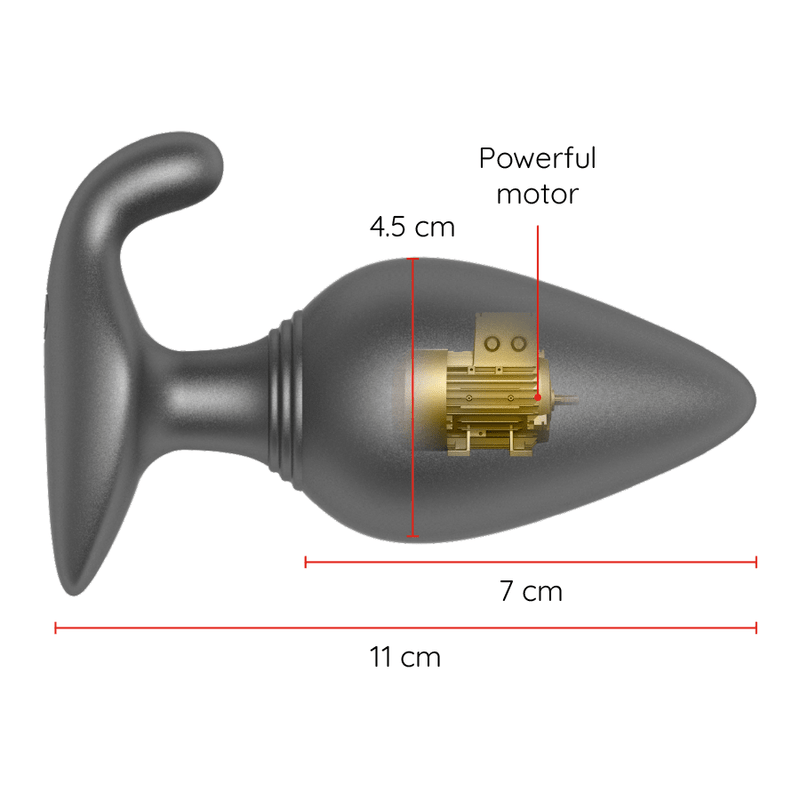ONINDER - RIO VIBRATING ANAL PLUG BLACK - FREE APP - Kink&Play