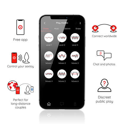 ONINDER - RIO VIBRATING ANAL PLUG BLACK - FREE APP - Kink&Play