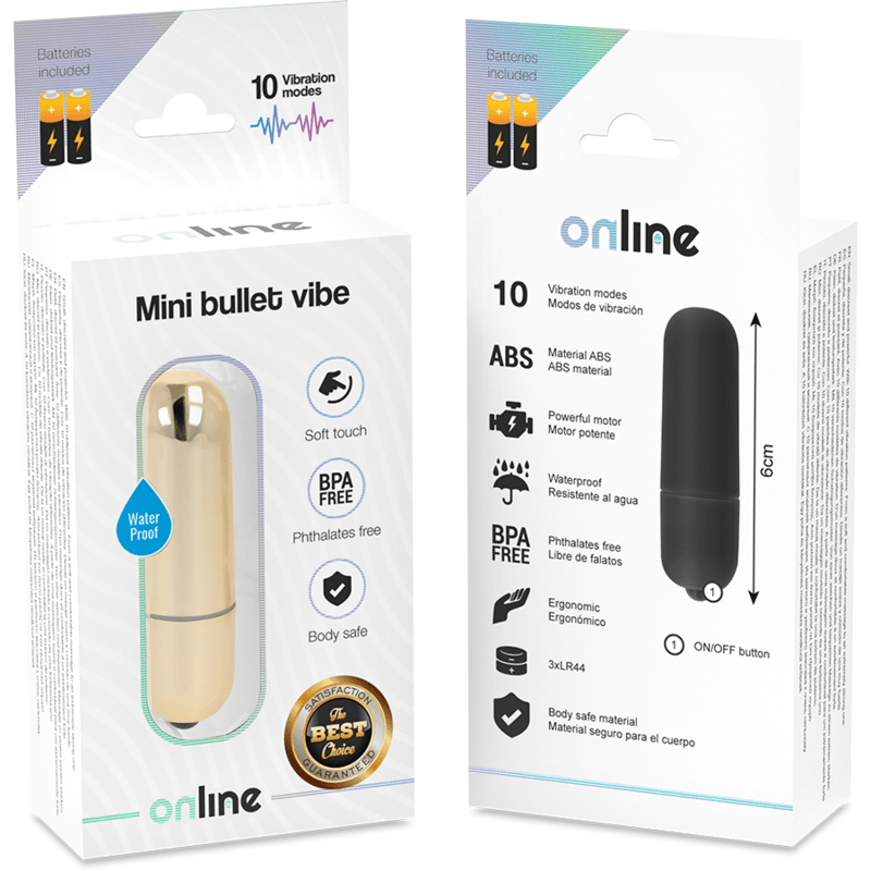 ONLINE - MINI BULLET VIBE GOLDEN - Kink&Play