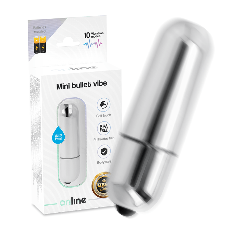 ONLINE - MINI BULLET VIBE SILVER - Kink&Play