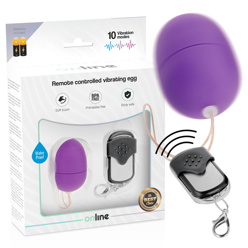 ONLINE - REMOTE CONTROL VIBRATING EGG S PURPLE - Kink&Play