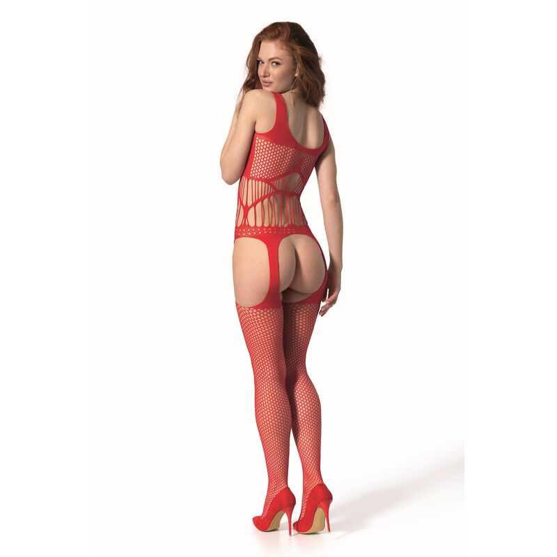 PASSION - BS 106 BODYSTOCKING RED ONE SIZE - Kink&Play