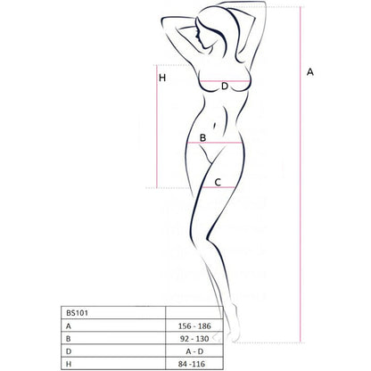 PASSION - BS101 BODYSTOCKING BLACK ONE SIZE - Kink&Play