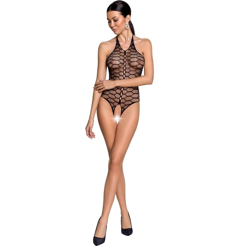 PASSION - WOMAN BS087 BLACK BODYSTOCKING ONE SIZE - Kink&Play
