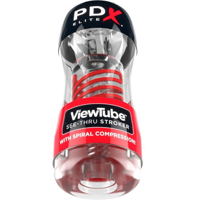 PDX ELITE - STROKER VIEWTUBE 2 SPIRAL COMPRESSION TRANSPARENT - Kink&Play
