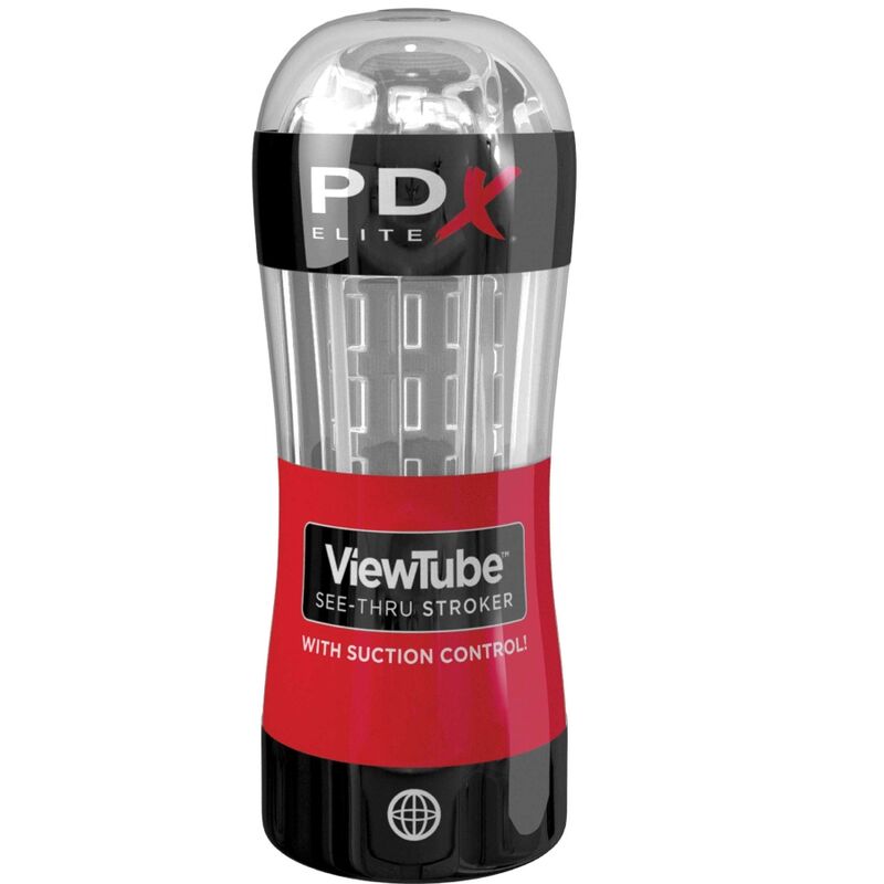 PDX ELITE - STROKER VIEWTUBE MASTURBATOR CONTROL TRANSPARENT STIMULATING WAVES - Kink&Play