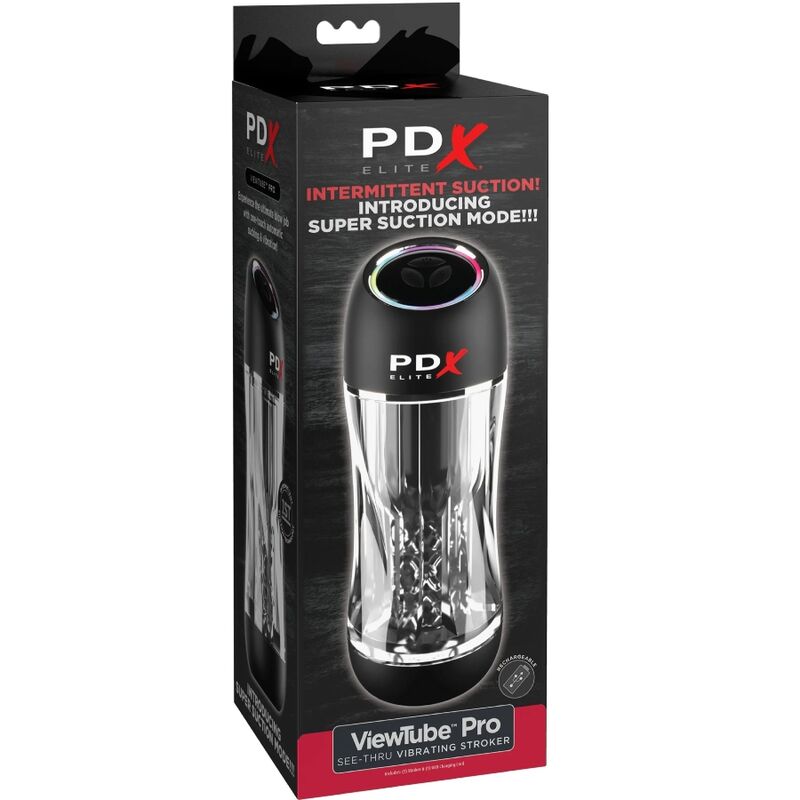 PDX ELITE - STROKER VIEWTUBE PRO VIBRATOR TRANSPARENT - Kink&Play