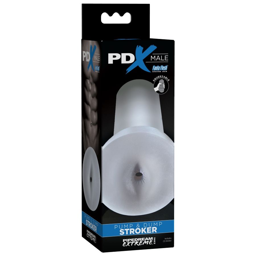 PDX MALE - PUMP AND DUMP STROKER - CLEAR - Kink&Play
