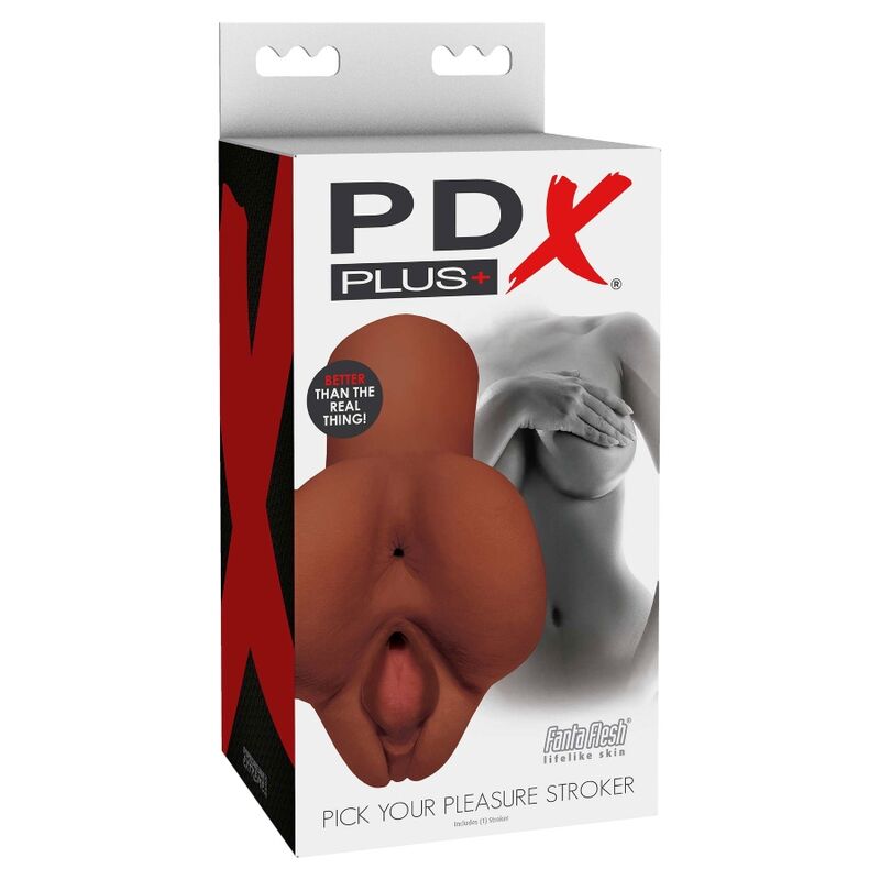 PDX PLUS - PICK YOUR PLEASURE DOUBLE BROWN MASTURBATOR - Kink&Play