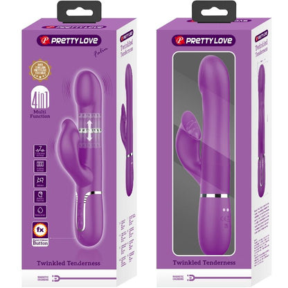 PRETTY LOVE - 4 IN 1 MULTIFUNCTION VIBRATOR & STIMULATOR PURPLE - Kink&Play