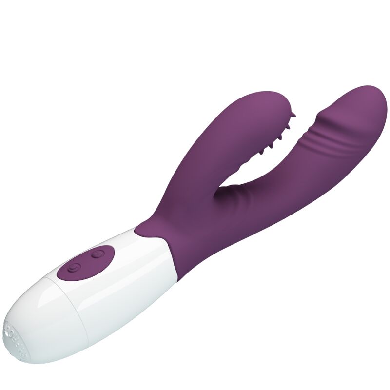 PRETTY LOVE - ANDRE RABBIT VIBRATOR & G - POINT STIMULATOR PURPLE - Kink&Play
