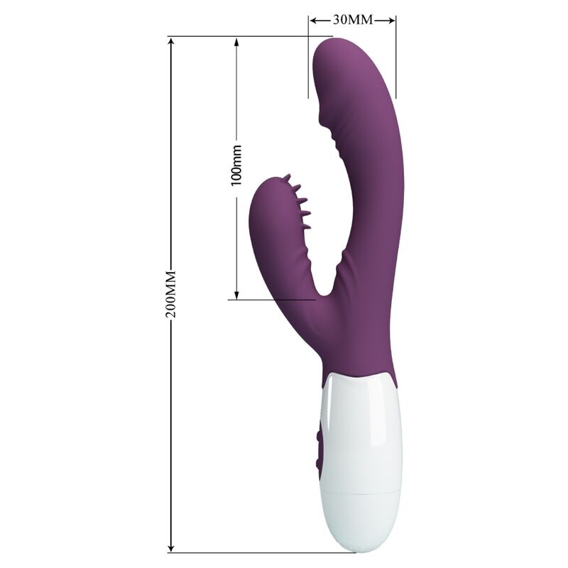 PRETTY LOVE - ANDRE RABBIT VIBRATOR & G - POINT STIMULATOR PURPLE - Kink&Play