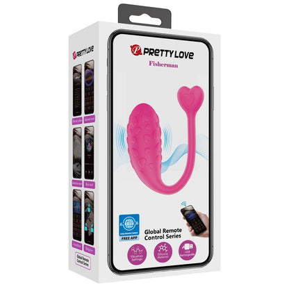 PRETTY LOVE - APP CONTROLLED PINK FISHER VIBRATING EGG - Kink&Play