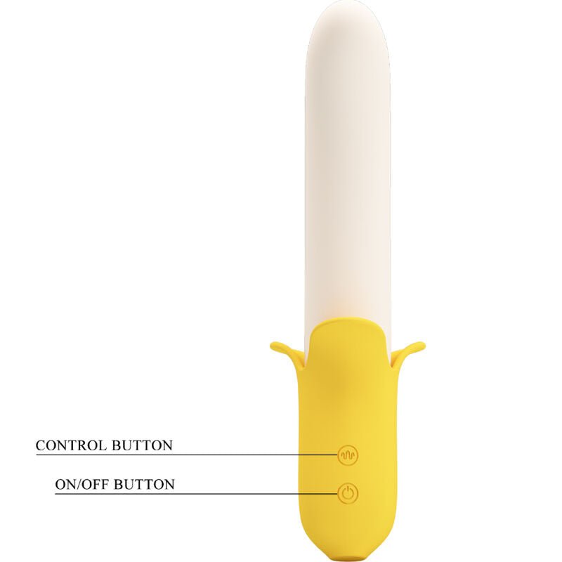 PRETTY LOVE - BANANA GEEK SUPER POWER 7 VIBRATIONS UP&DOWN SILICONE BLACK - Kink&Play