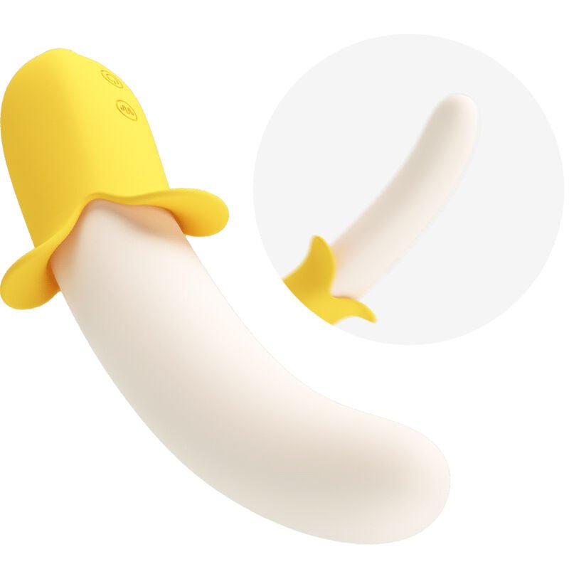 PRETTY LOVE - BANANA GEEK SUPER POWER 7 VIBRATIONS UP&DOWN SILICONE BLACK - Kink&Play