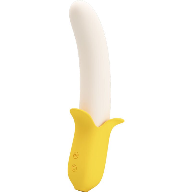 PRETTY LOVE - BANANA GEEK SUPER POWER 7 VIBRATIONS UP&DOWN SILICONE BLACK - Kink&Play